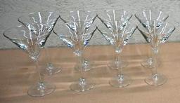 Eight Martini Glasses & Eight Margarita Glasses