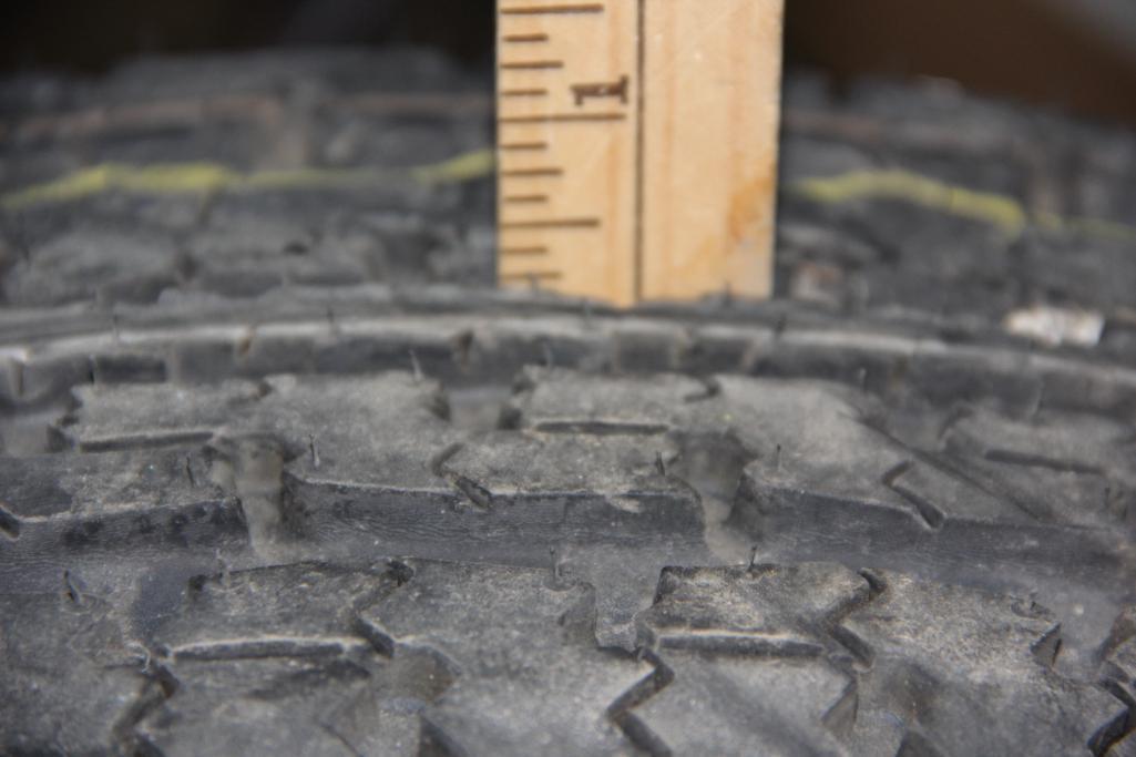 Two ST225/75 R215 Truck Tires on Wheels