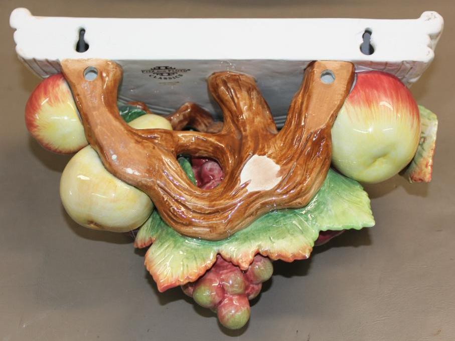 Fitz and Floyd Ceramic Fruit, Myrtle Wood Bookends, and More