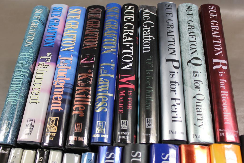 24 Volumes of Sue Grafton's Alphabet Series Plus 2 Related Books, Some Signed