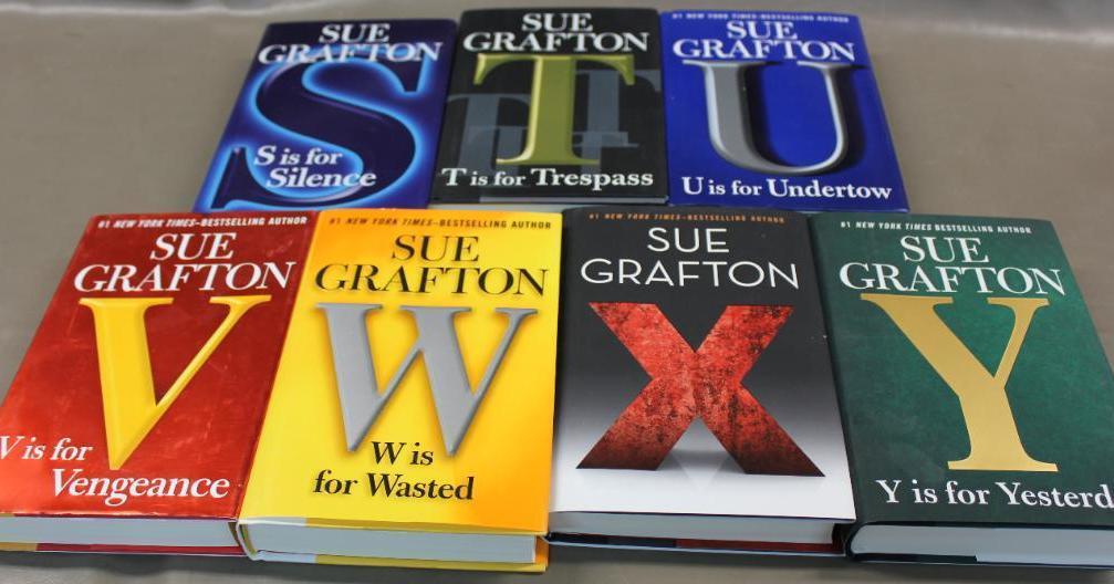 24 Volumes of Sue Grafton's Alphabet Series Plus 2 Related Books, Some Signed