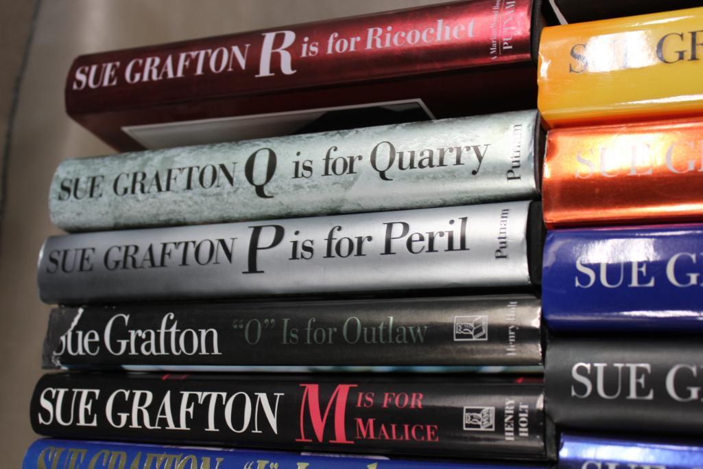 24 Volumes of Sue Grafton's Alphabet Series Plus 2 Related Books, Some Signed