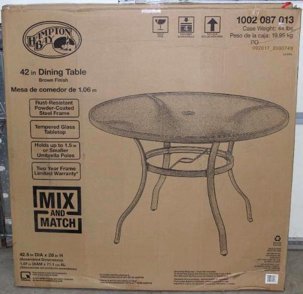 Hampton Bay 42" Patio Dining Table New in Box