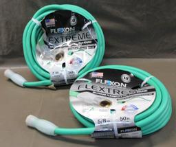 Two Flexon Flextreme 50 Ft. Lawn and Garden Hoses