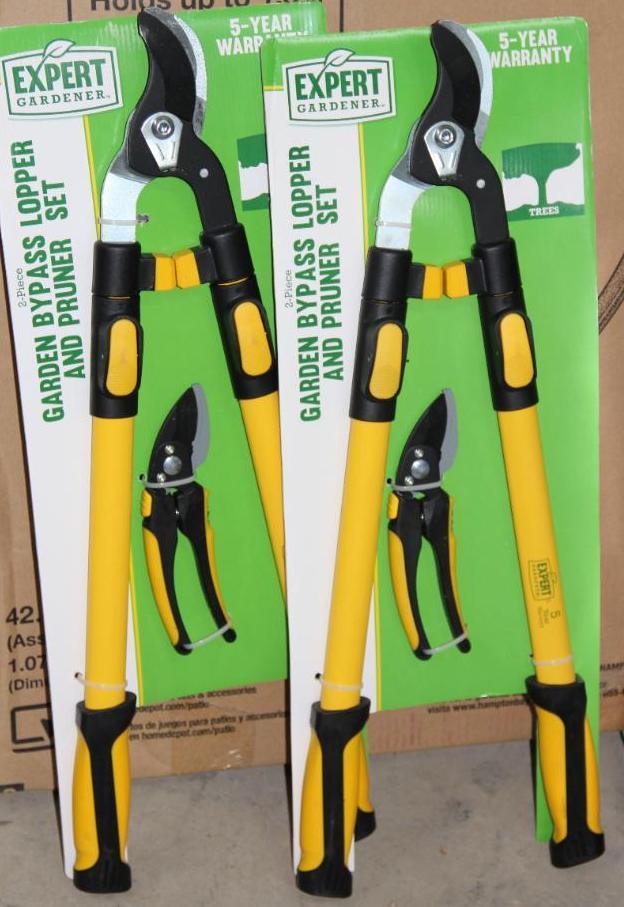 Two Packs of Two-Piece Lopper and Pruner Sets