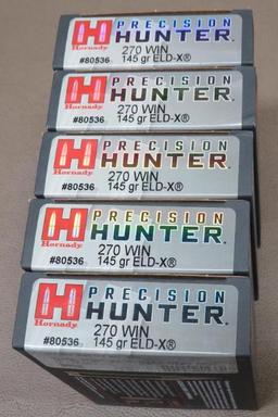 Hornady 270 Winchester 145 gr ELD-X Precision Hunter Ammunition