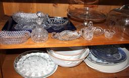 Collection of Cut Glass and Crystal, and Serving Plates