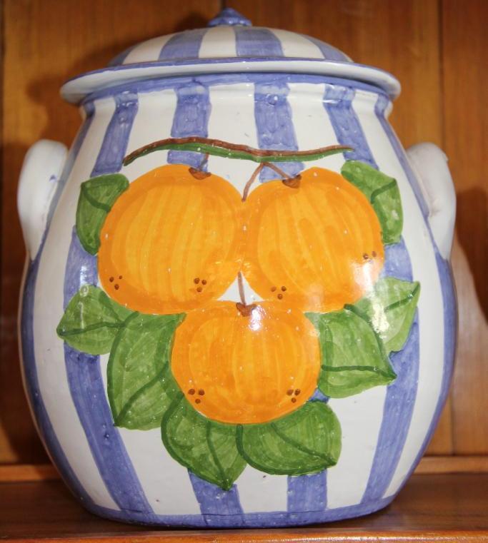 Three Large Hand-Painted Terra Cotta Jars from Zrike Portugal