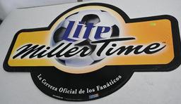 Miller Time Metal Sign