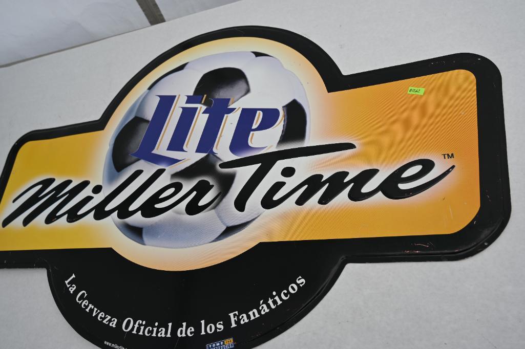 Miller Time Metal Sign