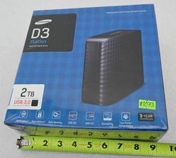 New Samsung 2TB USB 3.0 Station External Hard Drive