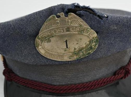 Vintage US Post Office Letter Carrier Hat with Pins