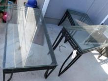 Four Piece Glass top Table Set