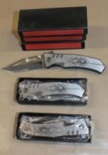 Three New Counterfeit Spyderco Steel Folding Knives