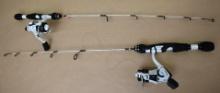 Two Abu Garcia Veritas Ice Fishing Poles with ABUW5 Reels