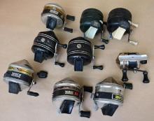 Nine Zebco Fishing Reels