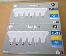 Twelve New GE Dimmable 65 watt Classic LED light Bulbs