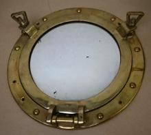 11" Brass Port Hole Mirror