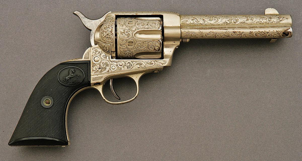 Engraved Colt Single Action Army Revolver