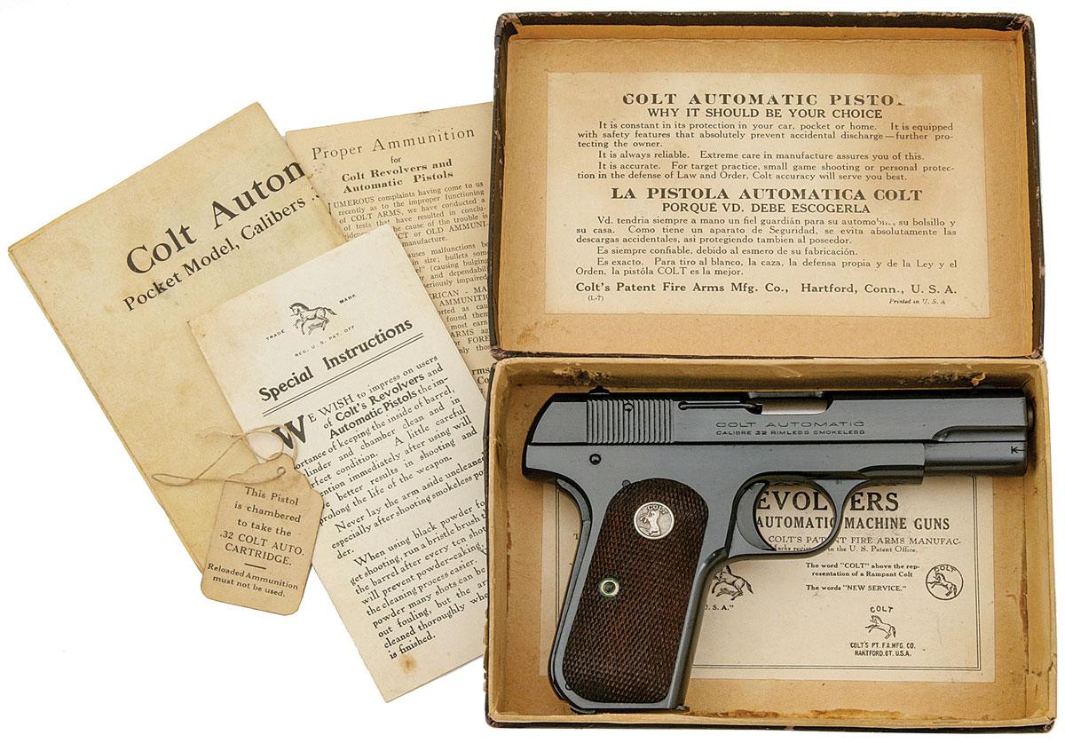 Colt Model 1903 Pocket Hammerless Semi-Auto Pistol