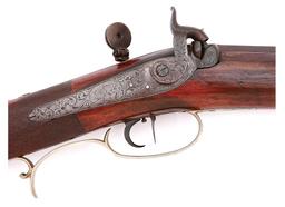 Highly Embellished Percussion Halfstock Sporting Rifle by F. Reynolds of New York