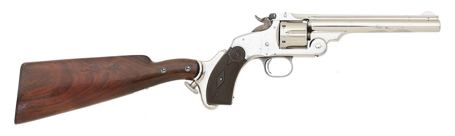 Rare Australian Smith & Wesson New Model No. 3 Revolver With Stock
