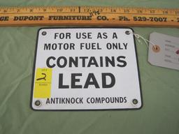 Painted Tin Lead Pump Tag