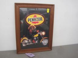 Harley-Davidson Pennzoil Framed Poster