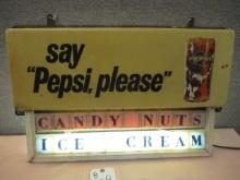 POLY LIGHTED PEPSI CANDY, ICE CREAM SIGN