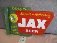 Porcelain Jax Beer Flange Sign