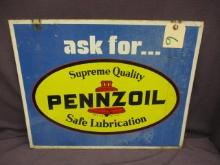 Tin Ask For Pennzoil Sign