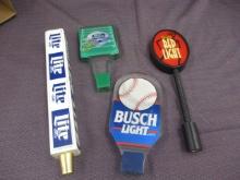 Miller Lite, Busch Light, Bud Light & Coors Tappers.
