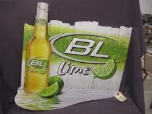 Aluminum Bud Lime Beer Sign