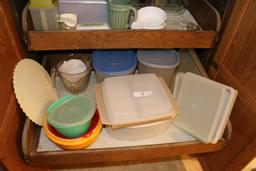 Contents of 2 drawers including Tupperware