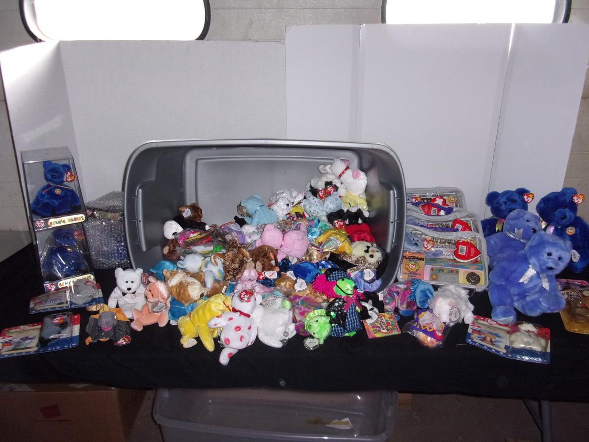 Large Group of Beanie Babies