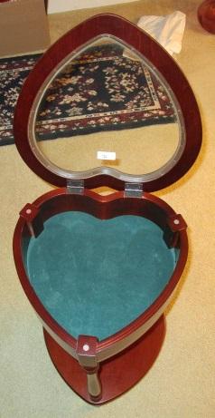 Heart Shaped Glass Top Table