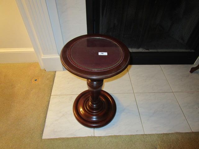 Plant Stand with Leather Top