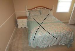 4 PC BEDROOM OUTFIT, MATTRESS AND BOX SPRINGS, BEDDING NOT INCLUDED