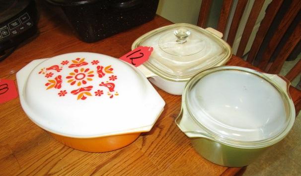 3 PYREX DISHES