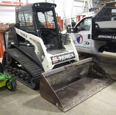 2011 TEREX PT 70 COMPACT TRACK LOADER, 491 HOURS, 15" TRACKS, HEATED CAB, 8,000 LB OPERATING WEIGHT