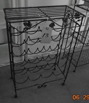 WROUGHT IRON WINE RACK