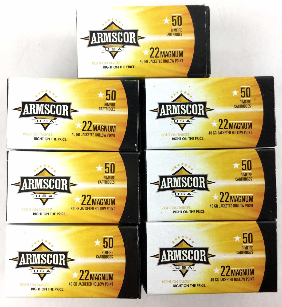 350 Rds. Armscor 22 Magnum Ammunition