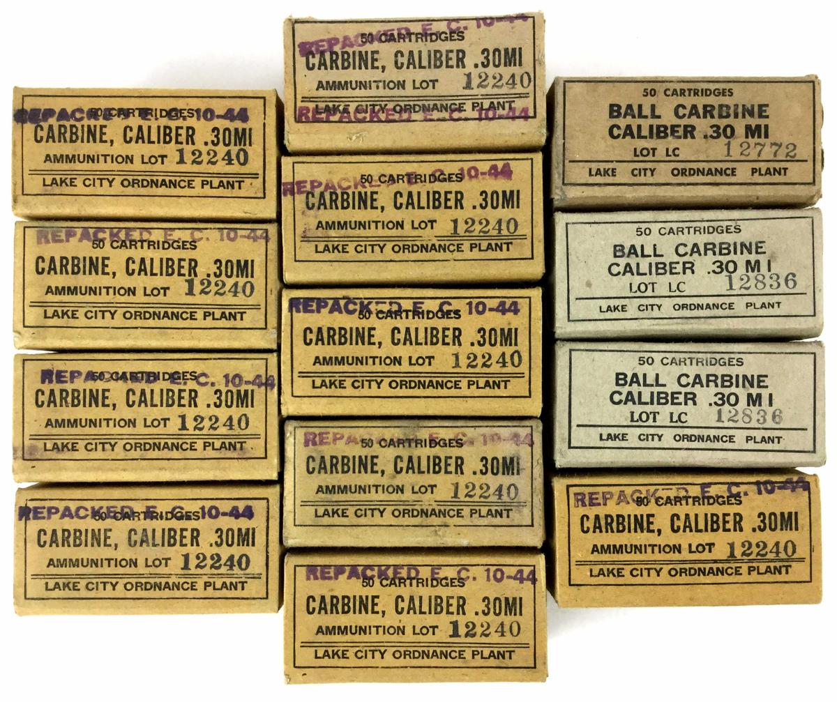 650 Rds. Vintage .30 Mi Carbine Ammo