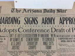 1921 Arizona Daily Star Newspapers