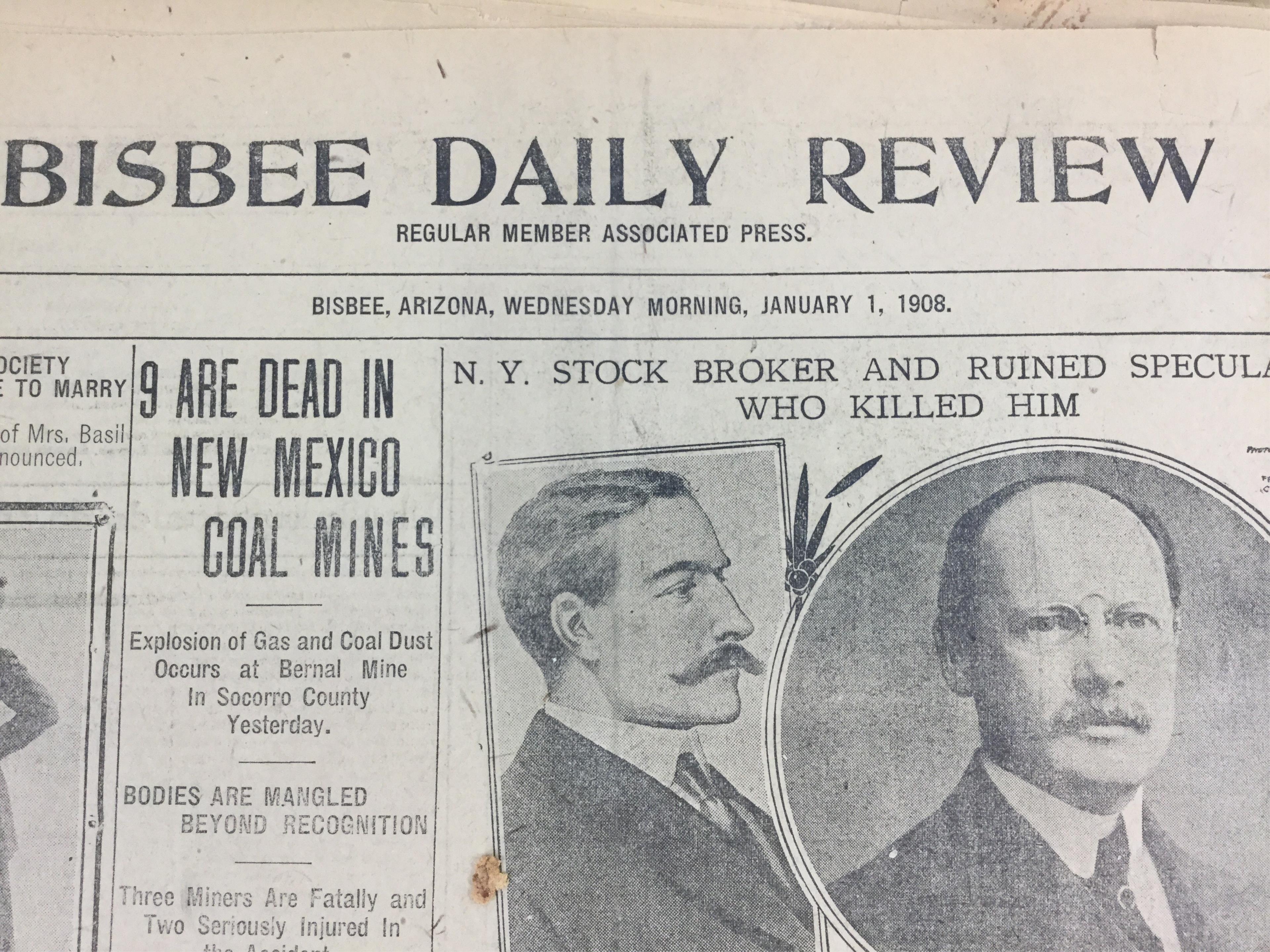 1908 Bisbee Daily Review Newspapers