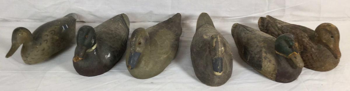 Group Of Vintage Carry-lite Papier-mâché Decoys