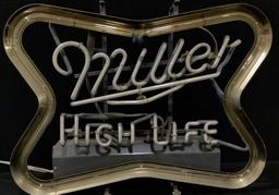 Miller High Life Beer Advertising Neon Bar Sign