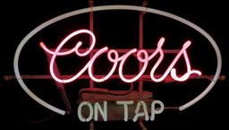 Vintage Coors Beer Neon Advertising Bar Sign