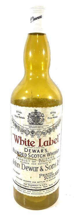 White Label Whiskey Advertising Large Bottle Decor