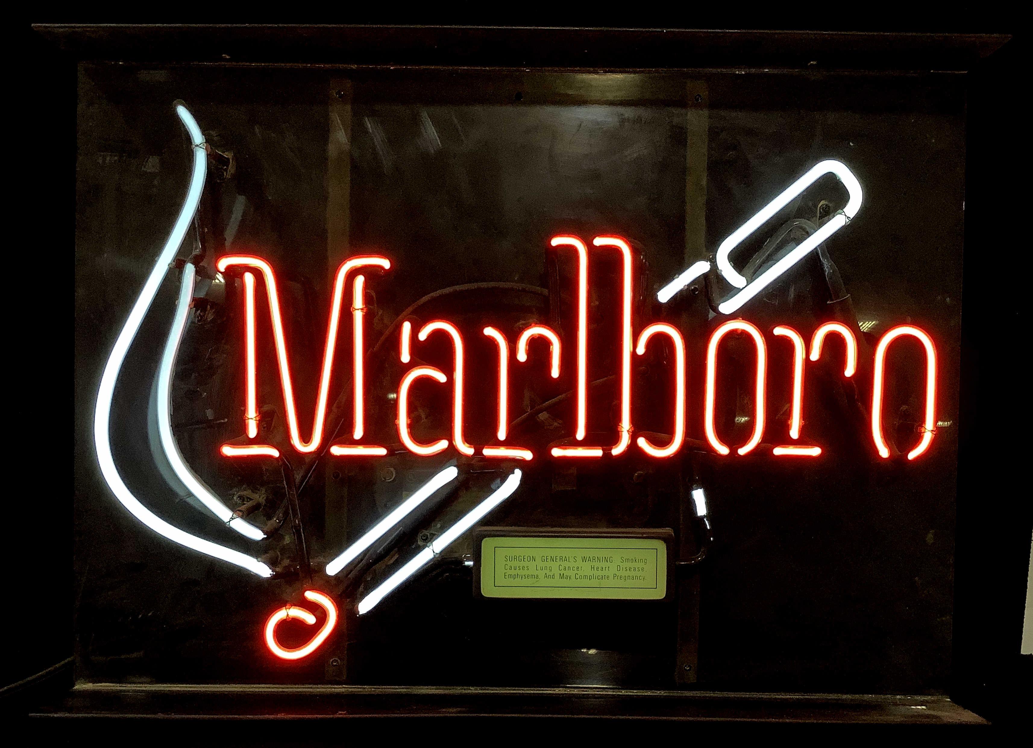 Vintage Marlboro Neon Advertising Bar Sign